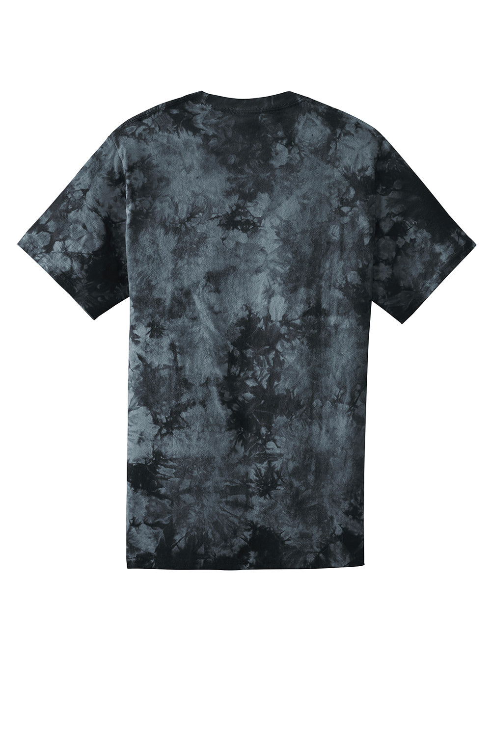 Port & Company PC145 Mens Crystal Tie-Dye Short Sleeve Crewneck T-Shirt Black Flat Back