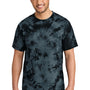 Port & Company Mens Crystal Tie-Dye Short Sleeve Crewneck T-Shirt - Black