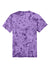 Port & Company PC145 Mens Crystal Tie-Dye Short Sleeve Crewneck T-Shirt Purple Flat Back