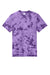 Port & Company PC145 Mens Crystal Tie-Dye Short Sleeve Crewneck T-Shirt Purple Flat Front