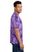 Port & Company PC145 Mens Crystal Tie-Dye Short Sleeve Crewneck T-Shirt Purple Model Side