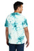 Port & Company PC145 Mens Crystal Tie-Dye Short Sleeve Crewneck T-Shirt Teal Blue Model Back