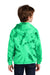 Port & Company PC146Y Youth Tie-Dye Fleece Hooded Sweatshirt Hoodie Kelly Green Model Back