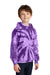 Port & Company PC146Y Youth Tie-Dye Fleece Hooded Sweatshirt Hoodie Purple Model 3q