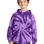 Port & Company Youth Tie-Dye Fleece Hooded Sweatshirt Hoodie - Purple