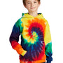 Port & Company Youth Tie-Dye Fleece Hooded Sweatshirt Hoodie - Rainbow