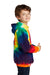 Port & Company PC146Y Youth Tie-Dye Fleece Hooded Sweatshirt Hoodie Rainbow Model Side