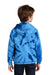 Port & Company PC146Y Youth Tie-Dye Fleece Hooded Sweatshirt Hoodie Royal Blue Model Back