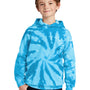 Port & Company Youth Tie-Dye Fleece Hooded Sweatshirt Hoodie - Turquoise Blue