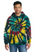 Port & Company PC146 Mens Tie-Dye Fleece Hooded Sweatshirt Hoodie Island Model Front