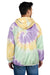 Port & Company PC146 Mens Tie-Dye Fleece Hooded Sweatshirt Hoodie Mint Rainbow Model Back