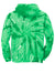 Port & Company PC146 Mens Tie-Dye Fleece Hooded Sweatshirt Hoodie Kelly Green Flat Back