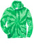 Port & Company PC146 Mens Tie-Dye Fleece Hooded Sweatshirt Hoodie Kelly Green Flat Front