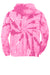 Port & Company PC146 Mens Tie-Dye Fleece Hooded Sweatshirt Hoodie Pink Flat Back