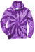 Port & Company PC146 Mens Tie-Dye Fleece Hooded Sweatshirt Hoodie Purple Flat Front