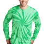 Port & Company Mens Tie-Dye Long Sleeve Crewneck T-Shirt - Kelly Green