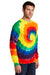 Port & Company PC147LS Mens Tie-Dye Long Sleeve Crewneck T-Shirt Rainbow Model 3q