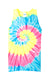 Port & Company PC147TT Mens Tie-Dye Tank Top Neon Rainbow Flat Front