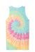 Port & Company PC147TT Mens Tie-Dye Tank Top Pastel Rainbow Flat Back