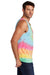 Port & Company PC147TT Mens Tie-Dye Tank Top Pastel Rainbow Model Side