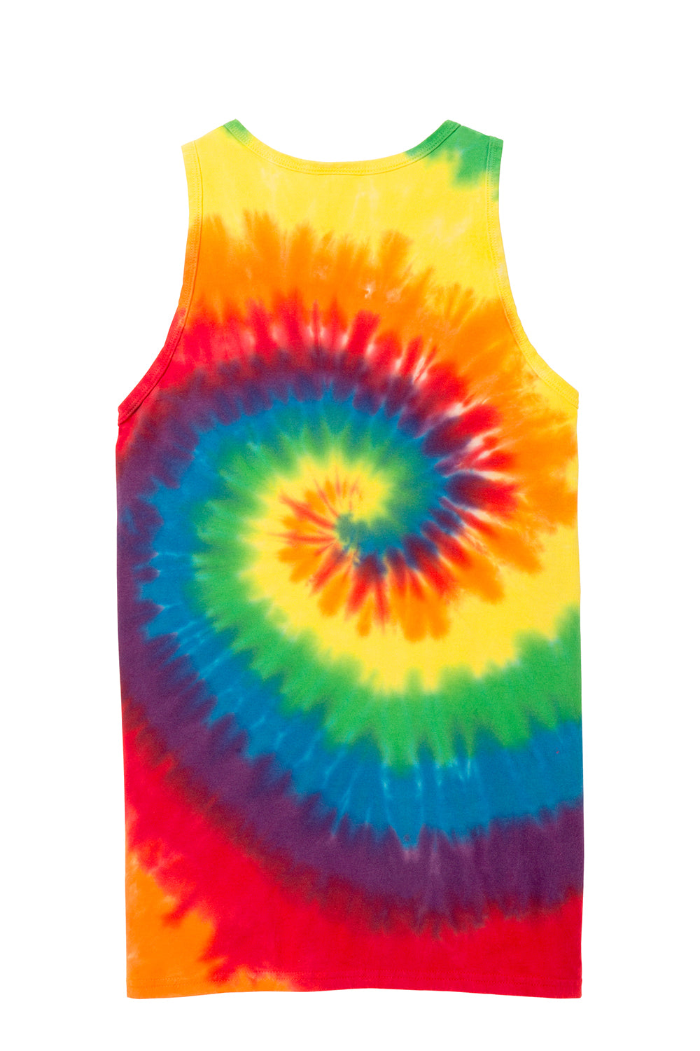 Port & Company PC147TT Mens Tie-Dye Tank Top Rainbow Flat Back