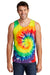 Port & Company PC147TT Mens Tie-Dye Tank Top Rainbow Model Front