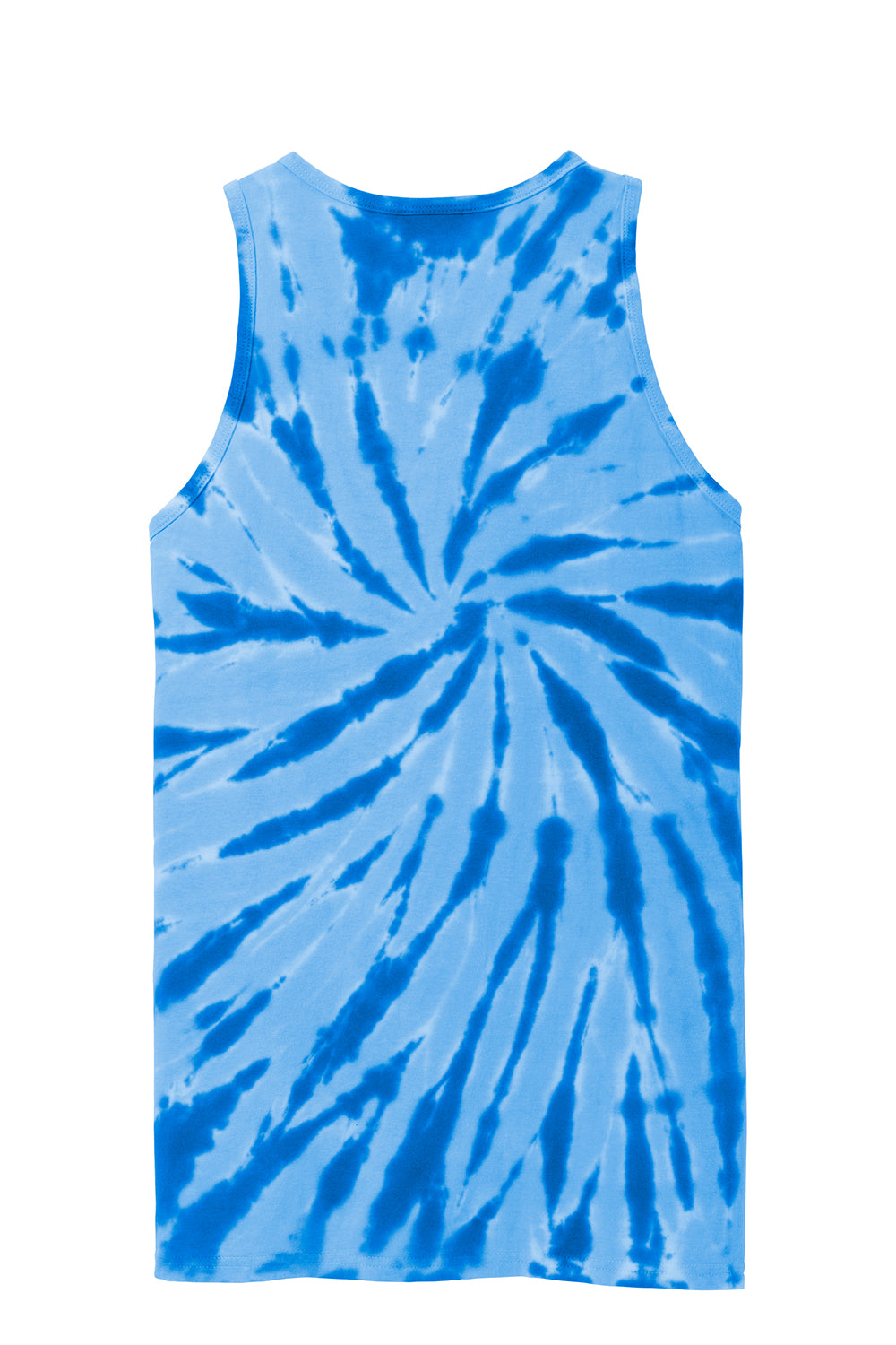 Port & Company PC147TT Mens Tie-Dye Tank Top Royal Blue Flat Back