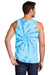 Port & Company PC147TT Mens Tie-Dye Tank Top Turquoise Blue Model Back