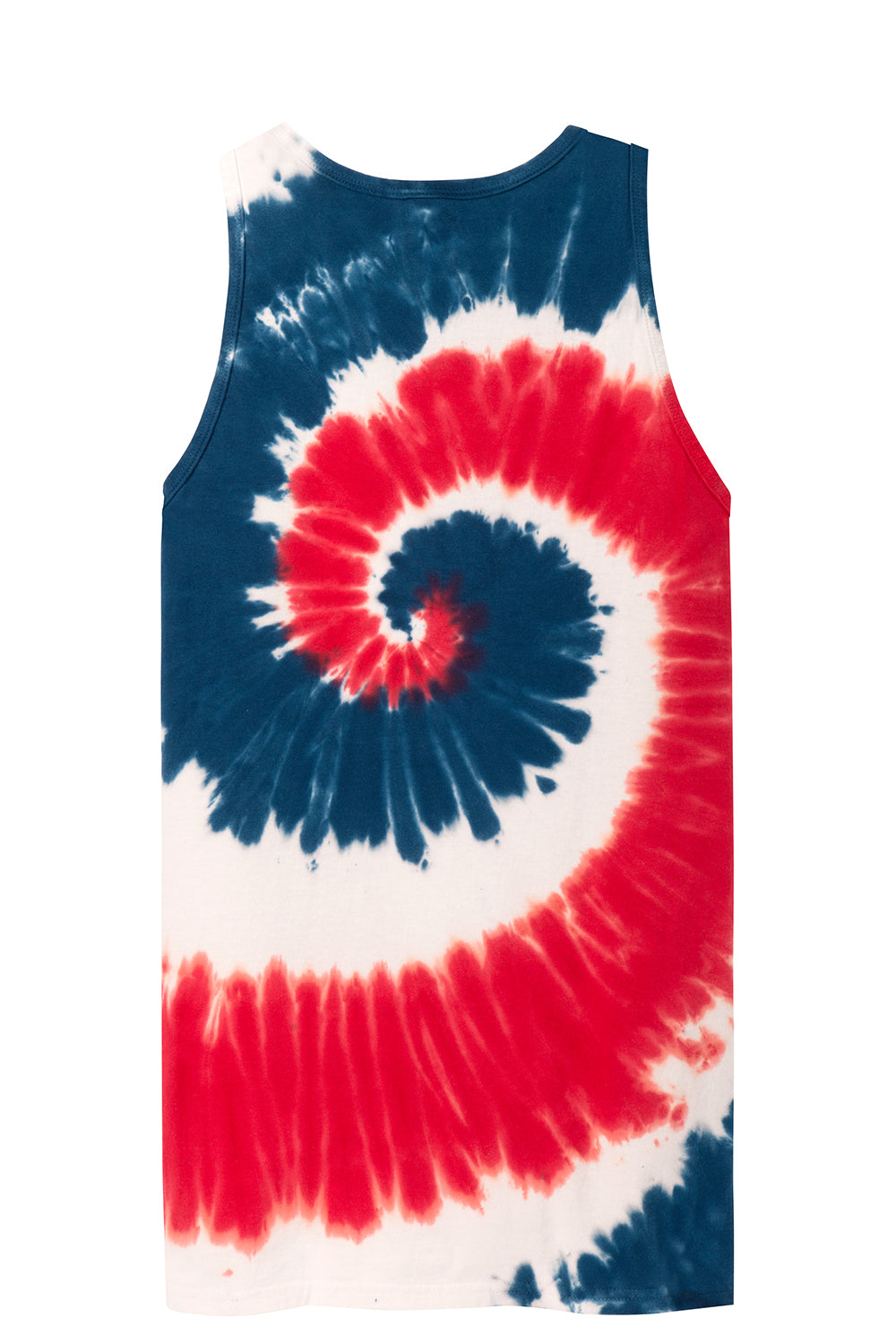 Port & Company PC147TT Mens Tie-Dye Tank Top USA Rainbow Flat Back