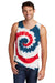 Port & Company PC147TT Mens Tie-Dye Tank Top USA Rainbow Model Front