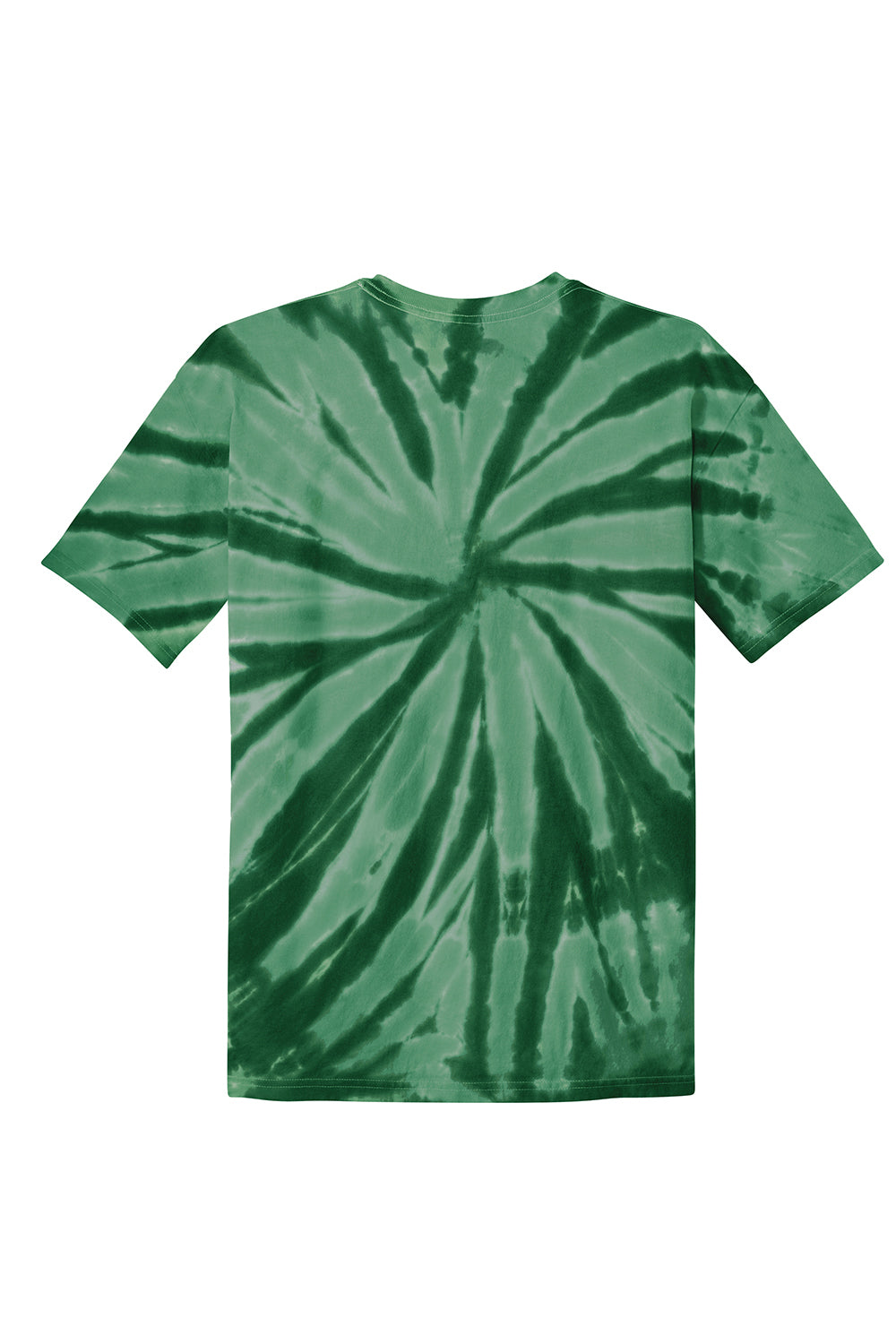 Port & Company PC147Y Youth Tie-Dye Short Sleeve Crewneck T-Shirt Forest Green Flat Back