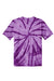 Port & Company PC147Y Youth Tie-Dye Short Sleeve Crewneck T-Shirt Purple Flat Back