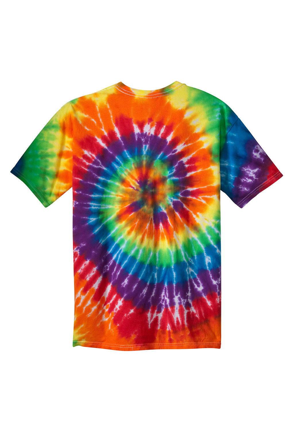 Port & Company PC147Y Youth Tie-Dye Short Sleeve Crewneck T-Shirt Rainbow Flat Back