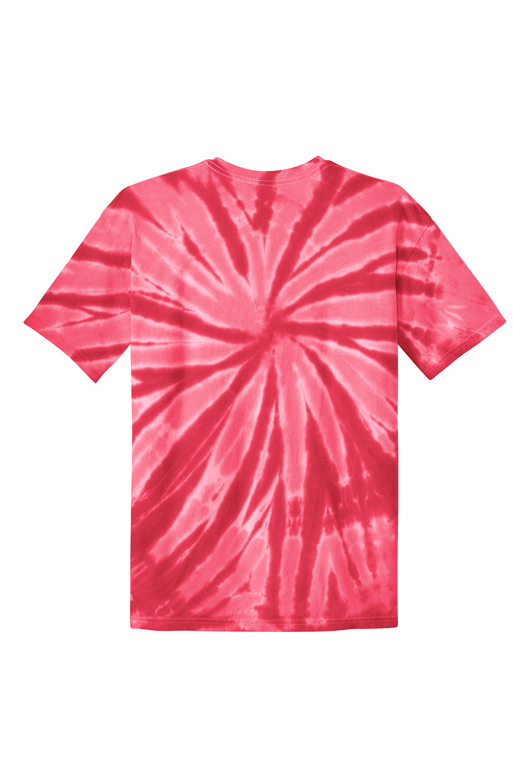 Port & Company PC147Y Youth Tie-Dye Short Sleeve Crewneck T-Shirt Red Flat Back