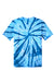 Port & Company PC147Y Youth Tie-Dye Short Sleeve Crewneck T-Shirt Royal Blue Flat Back