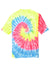 Port & Company PC147Y Youth Tie-Dye Short Sleeve Crewneck T-Shirt Neon Rainbow Flat Back