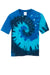 Port & Company PC147Y Youth Tie-Dye Short Sleeve Crewneck T-Shirt Ocean Rainbow Flat Front