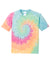 Port & Company PC147Y Youth Tie-Dye Short Sleeve Crewneck T-Shirt Pastel Rainbow Flat Front