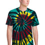 Port & Company Mens Tie-Dye Short Sleeve Crewneck T-Shirt - Island - NEW