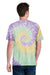 Port & Company PC147 Mens Tie-Dye Short Sleeve Crewneck T-Shirt Mint Rainbow Model Back