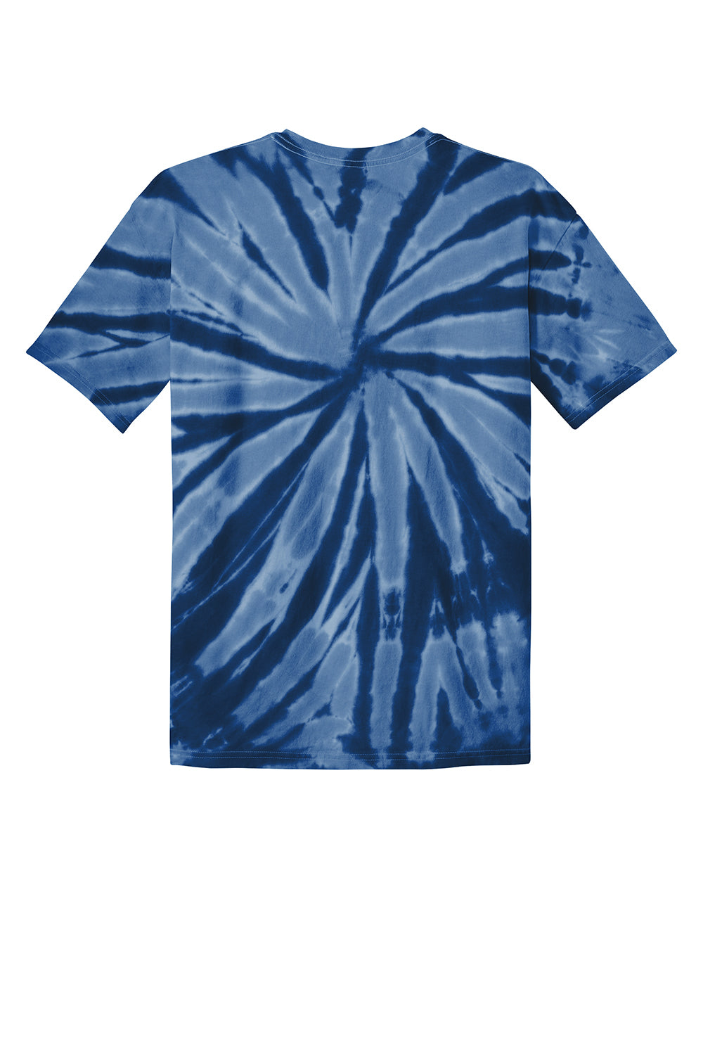 Port & Company PC147 Mens Tie-Dye Short Sleeve Crewneck T-Shirt Navy Blue Flat Back