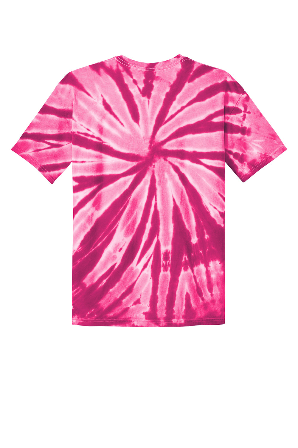 Port & Company PC147 Mens Tie-Dye Short Sleeve Crewneck T-Shirt Pink Flat Back