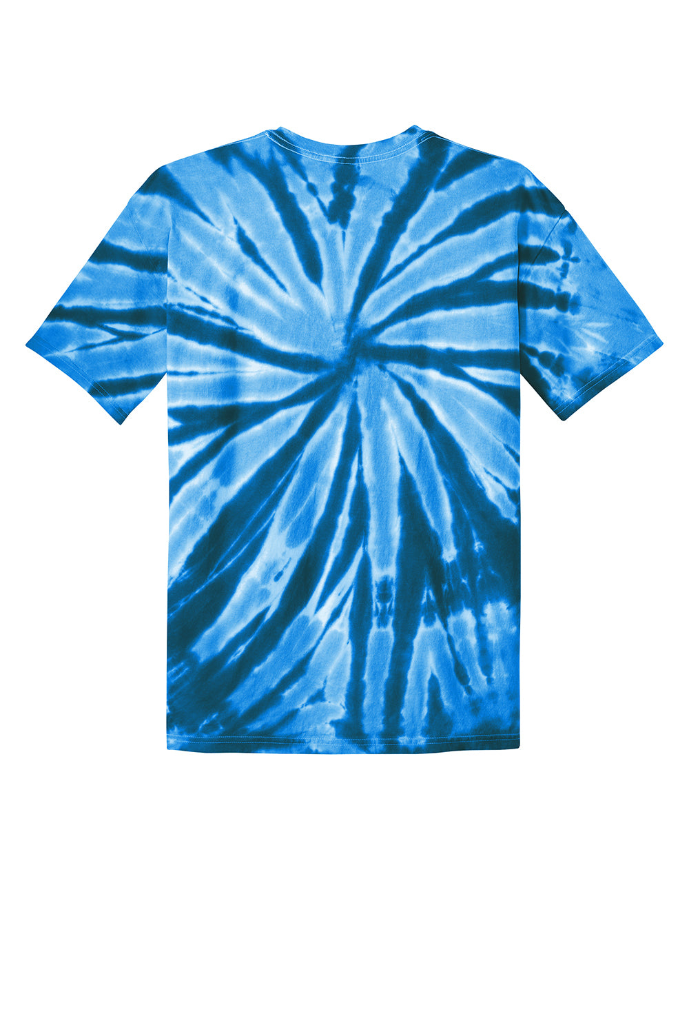 Port & Company PC147 Mens Tie-Dye Short Sleeve Crewneck T-Shirt Royal Blue Flat Back