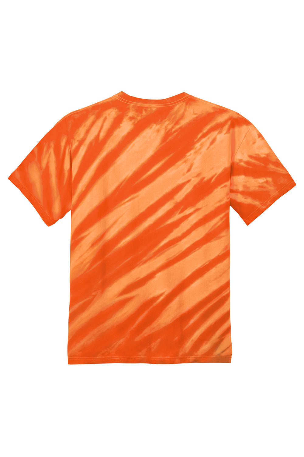 Port & Company PC148 Mens Tie-Dye Short Sleeve Crewneck T-Shirt Orange Flat Back