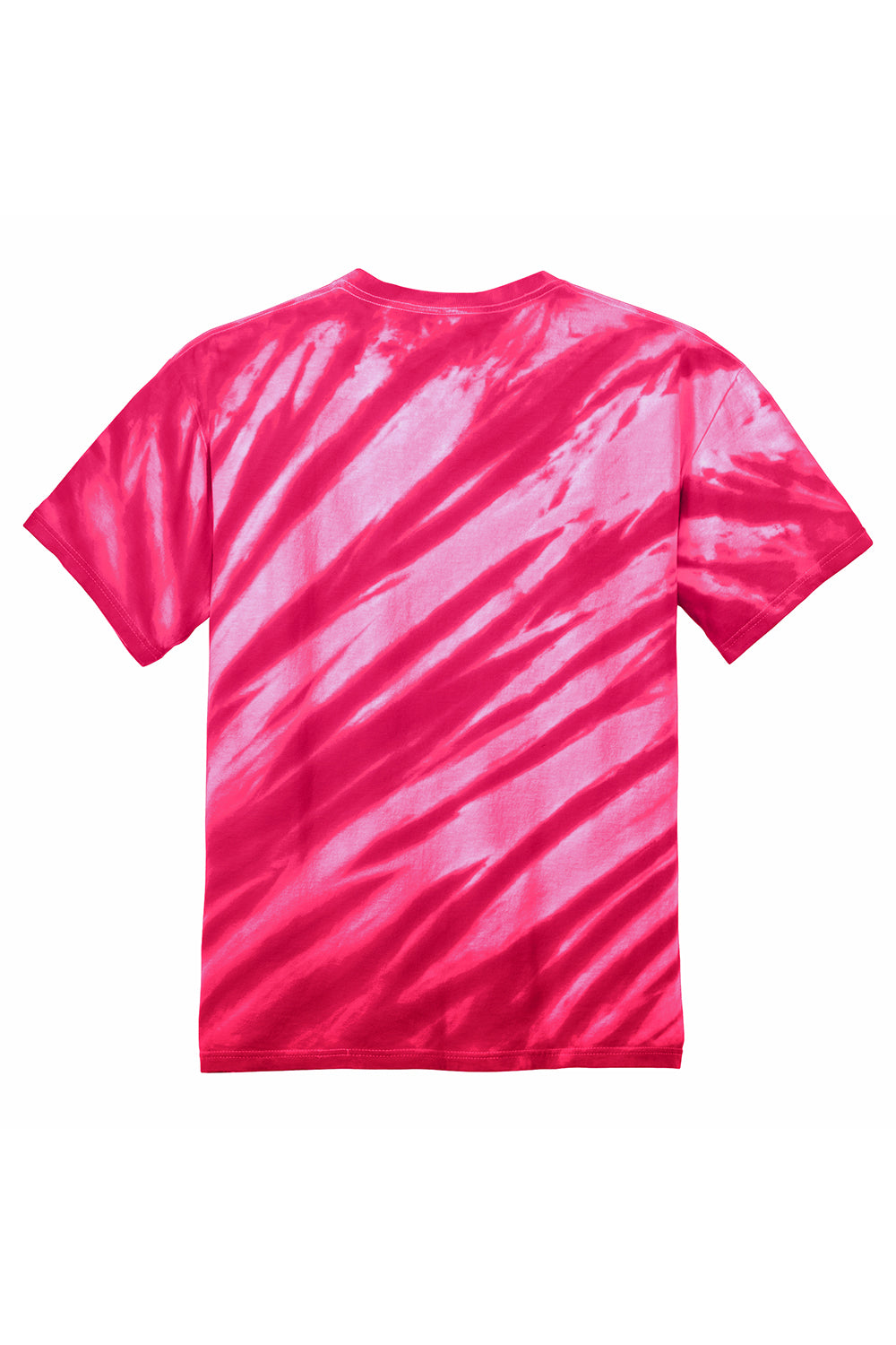 Port & Company PC148 Mens Tie-Dye Short Sleeve Crewneck T-Shirt Pink Flat Back