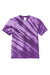 Port & Company PC148 Mens Tie-Dye Short Sleeve Crewneck T-Shirt Purple Flat Front