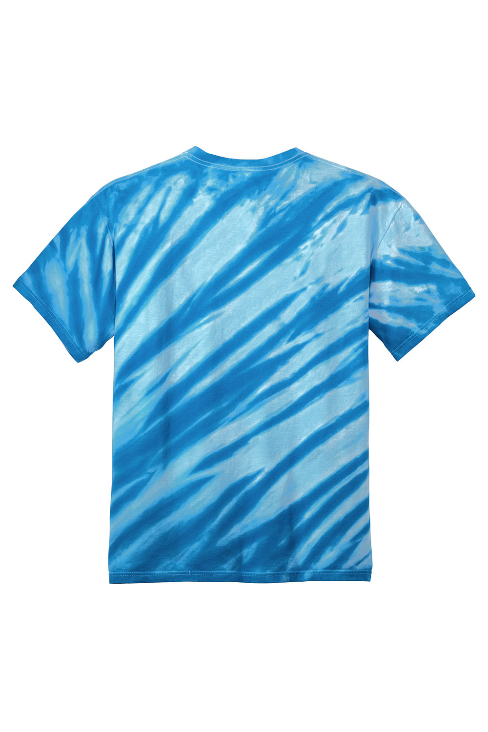 Port & Company PC148 Mens Tie-Dye Short Sleeve Crewneck T-Shirt Royal Blue Flat Back