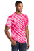 Port & Company PC148 Mens Tie-Dye Short Sleeve Crewneck T-Shirt Pink Model 3q