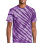 Port & Company Mens Tie-Dye Short Sleeve Crewneck T-Shirt - Purple