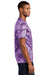 Port & Company PC148 Mens Tie-Dye Short Sleeve Crewneck T-Shirt Purple Model Side